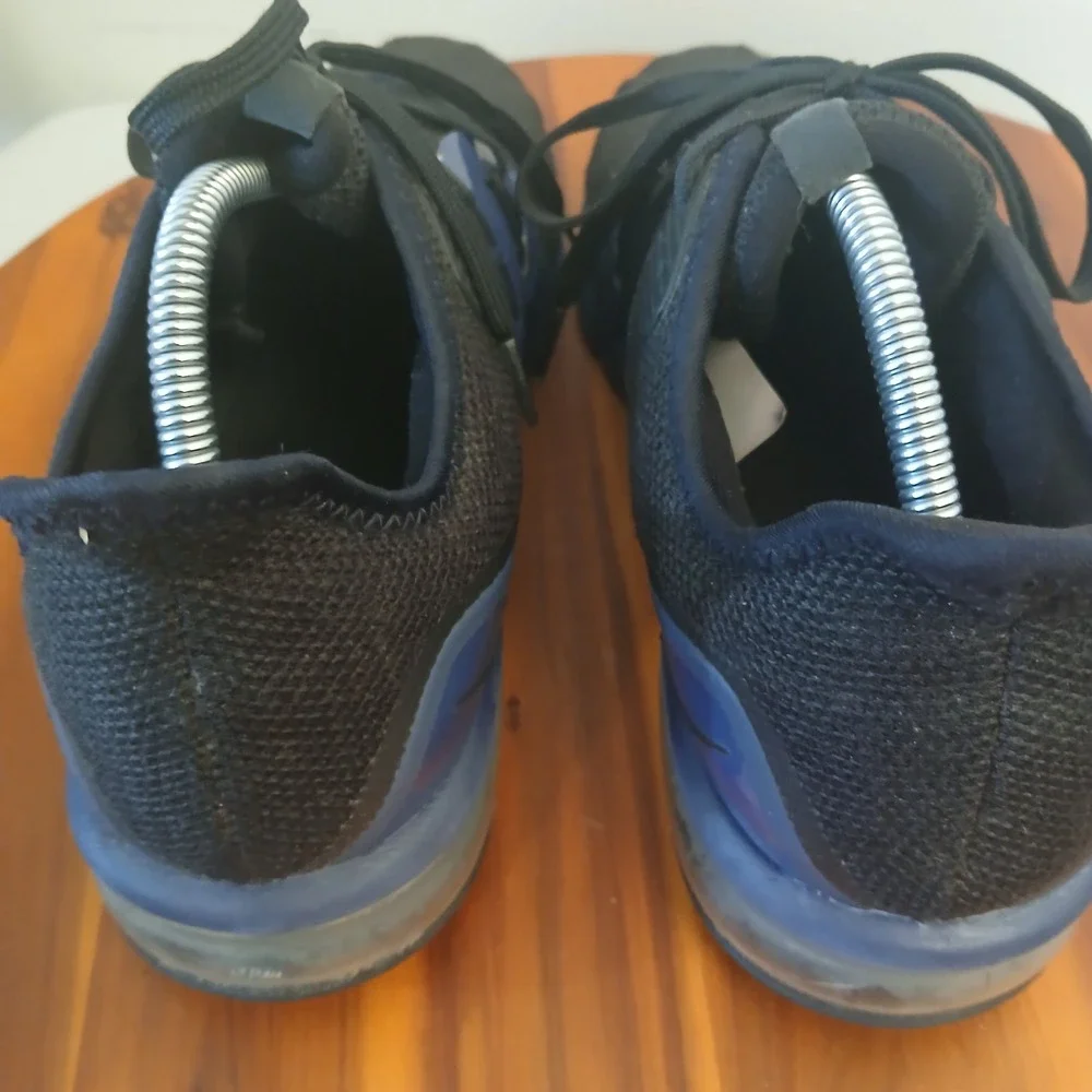 Nike Air Max Sequent 3 Mens 12 Black Blue Running Shoes Sneakers AJ1706-001